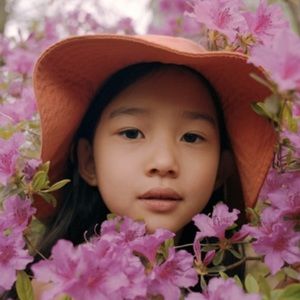 NWT Zara 6-9Y wide brim orange bucket hat